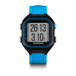 FORERUNNER 25 Schwarz/Blau mit Silikon-Armband Blau