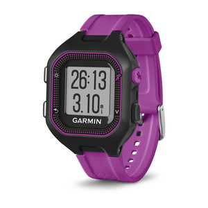 FORERUNNER 25 Schwarz/Violett mit Silikon-Armband Violett