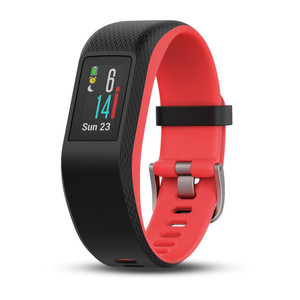 VIVOSPORT S/M Schwarz/Leuchtrot mit Silikon-Armband