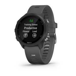 FORERUNNER 245 Schwarz mit Schnellwechsel-Silikon-Armband 20mm S
