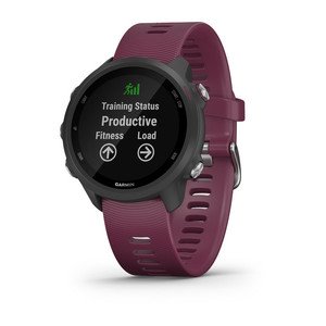 FORERUNNER 245 Schwarz mit Schnellwechsel-Silikon-Armband 20mm D