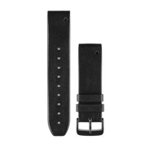 QUICKFIT-LEDER-ARMBAND 22mm Schwarz Schnalle in Schwarz