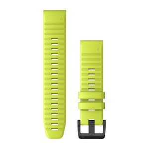 QUICKFIT-SILIKON-ARMBAND 22mm Leuchtgelb Schnalle in Schiefergra