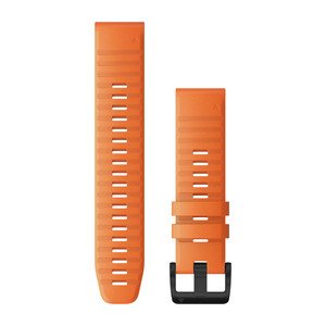 QUICKFIT-SILIKON-ARMBAND 22mm Orange Schnalle in Schiefergrau fu