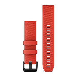 QUICKFIT-SILIKON-ARMBAND 22mm Rot Schnalle in Schwarz fuer APPRO