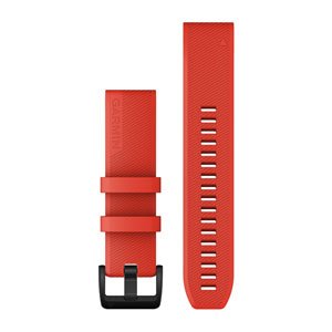 QUICKFIT-SILIKON-ARMBAND 22mm Rot Schnalle in Schwarz fuer APPRO