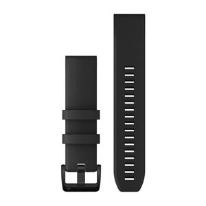 QUICKFIT-SILIKON-ARMBAND 22mm Schwarz Schnalle in Schwarz fuer A