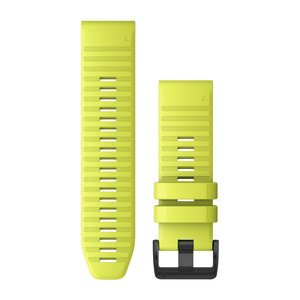 QUICKFIT-SILIKON-ARMBAND 26mm Leuchtgelb Schnalle in Schiefergra