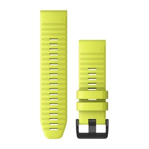 QUICKFIT-SILIKON-ARMBAND 26mm Leuchtgelb Schnalle in Schiefergra