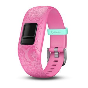 SILIKON-ARMBAND Rosa/Graviert fuer VIVOFIT JR. 2 DISNEY PRINZESS