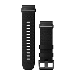 QUICKFIT-ARMBAND 26 MM Nylon Schwarz Edelstahl-Teile in Schwarz