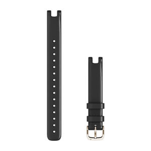 Lily-WECHSEL-ARMBAND 14 MM Italienisches Leder Schwarz mit Teil