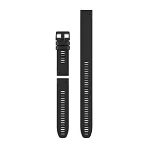 QuickFit® 26-Uhrenarmbänder, schwarzes Silikon (3-teiliges Set)