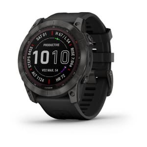 fēnix® 7X Sapphire Solar, schiefergraues DLC-Titan mit schwarzem