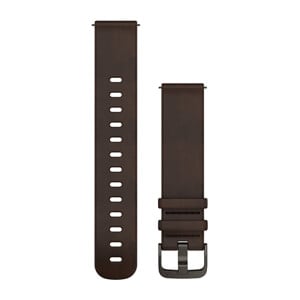 Schnellwechsel-Armbänder (20 mm), dunkelbraunes Leder mit schief