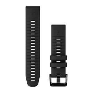 Quickfit®-Armband 22 mm, Silikon Schwarz Teile aus Edelstahl Sch