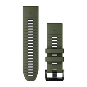 QuickFit®-Armbänder 26 mm, Silikon Moosgrün/Graphit Teile aus Ed