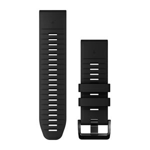 QuickFit®-Armbänder 26 mm, Silikon Schwarz Teile aus Edelstahl S
