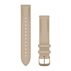 SCHNELLWECHSEL-ARMBAND 18 MM, Leder Beige mit Teilen in Cremegol