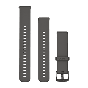 Schnellwechsel-Armband (18 mm), Silikon, Kieselgrau, Teile in Sc