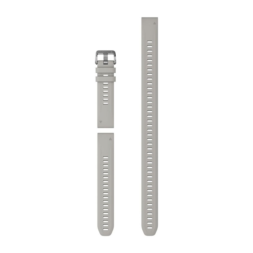 QuickFit® 20-Uhrenarmband, Graues Silikon (Tauchset 3-teilig)