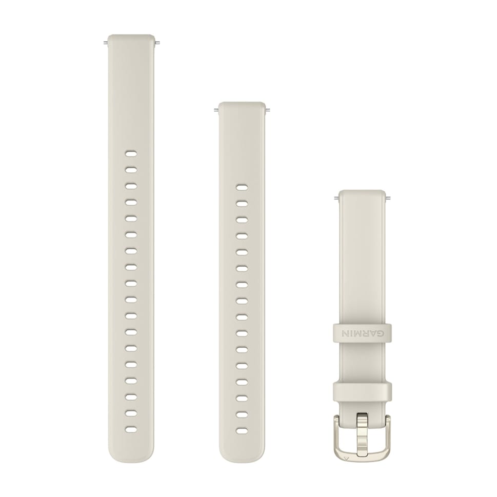 Lily® 2-Armbänder (14 mm), Silikon Bone, Teile in Lunargold