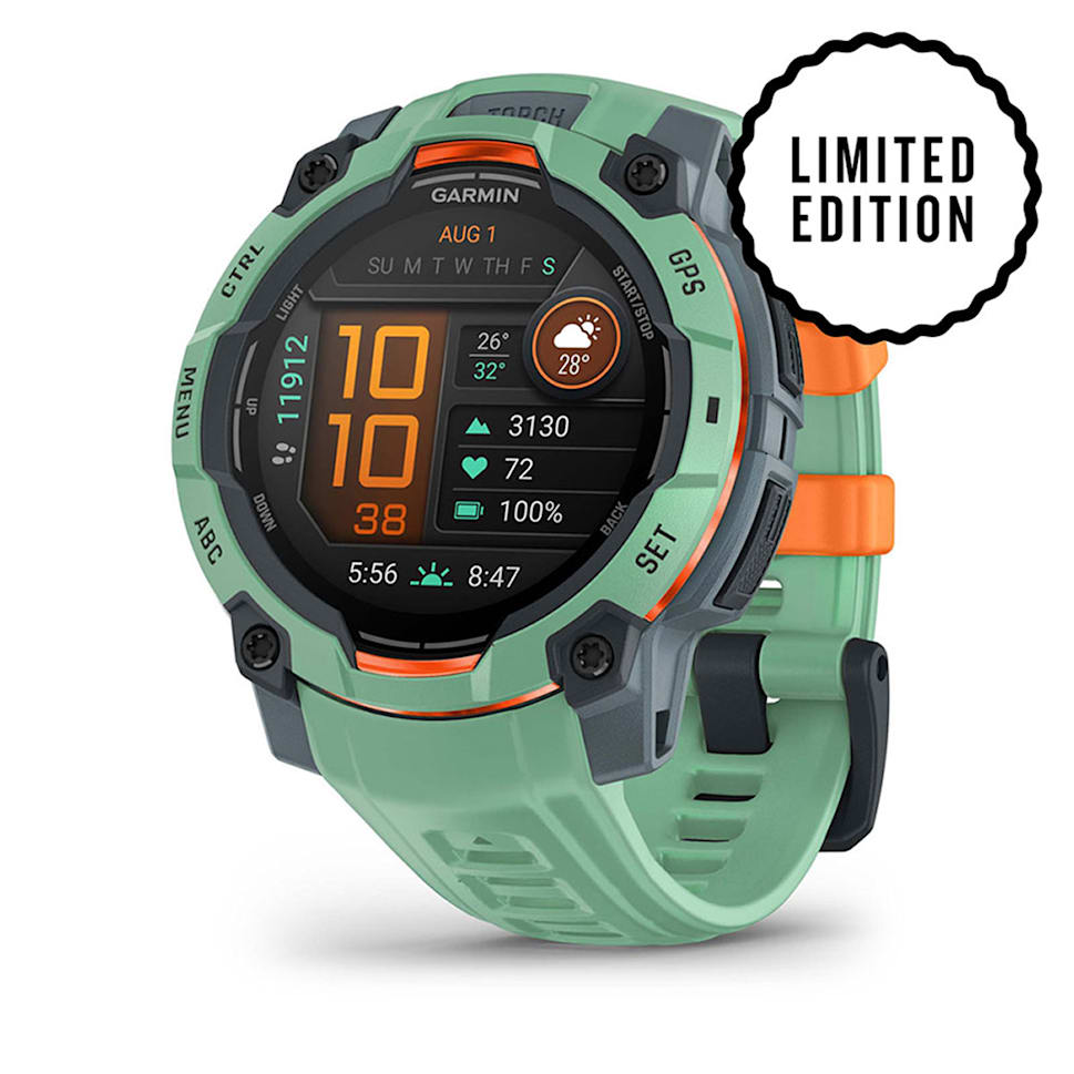 Instinct 3 – 45 mm, AMOLED, Twilight/ Neo Tropic mit Silikon-Wec