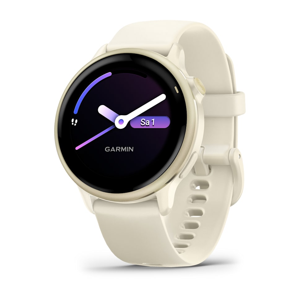 vívoactive® 6, Bone/Lunargold mit Schnellwechsel-Silikon-Armband