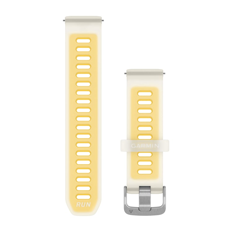 Schnellwechsel-Armband (20 mm), Silikon Transparent Bone/Mango,