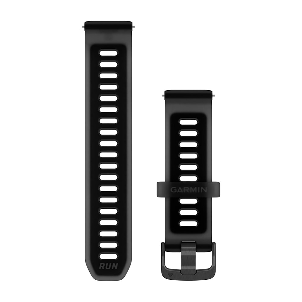 Schnellwechsel-Armband (20 mm), Silikon Transparent Schwarz/Schw